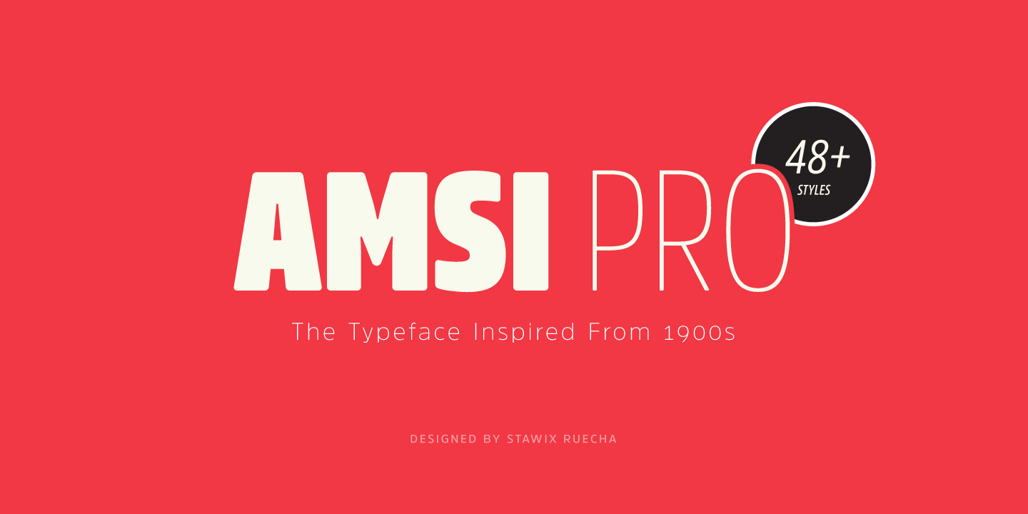 Amsi Pro Condensed Extra Light Font preview
